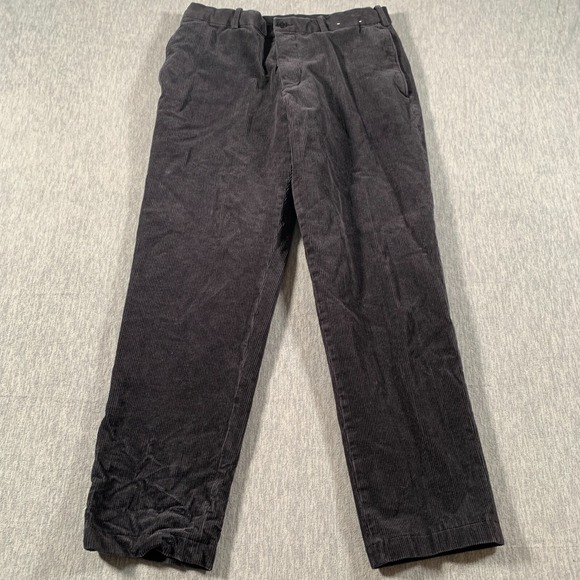 Uniqlo Corduroy Pants Mens 30x28 Gray Stretch Casual Straight Fit - Picture 1 of 15